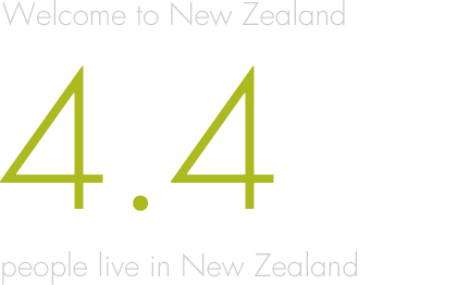 Welcome to New Zealand, over 4.4 Million people live in New Zealand.